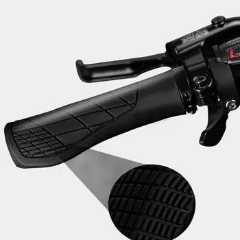 1 пара велосипедных ручек, противоударные чехлы на руль велосипеда, противоскользящие ручки с фиксаторами, эргономичные резиновые ручки для велосипеда коричневый