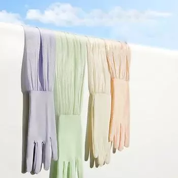 1 пара велосипедных солнцезащитных кремов с рукавами для женщин, эластичные перчатки с защитой от ультрафиолета, ледяной шелк, длинная рыбалка