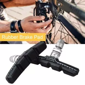 1 пара велосипедных тормозных колодок, износостойкие многоразовые, простая установка, универсальные велосипедные тормозные колодки, запасные части, принадлежности для велосипеда чёрный