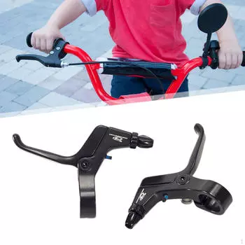 1 пара велосипедных тормозных рычагов, универсальная ручка из алюминиевого сплава на руле для детского велосипеда, складная All Black