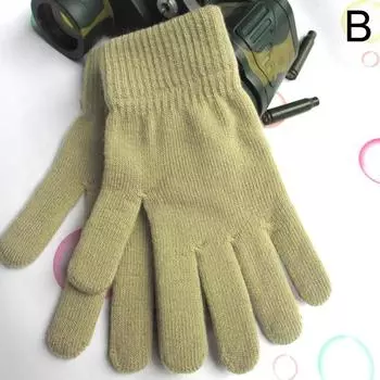 1 пара ветрозащитных зимних теплых перчаток с длинными пальцами, утепленные варежки унисекс, уличные аксессуары хаки