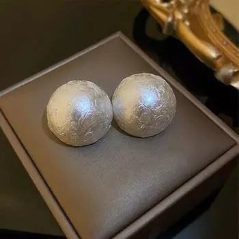 1 пара винтажных акриловых сережек-гвоздиков с неровным зерном и имитацией жемчуга для женщин и девочек, простые украшения для вечеринок и торжеств 16mm