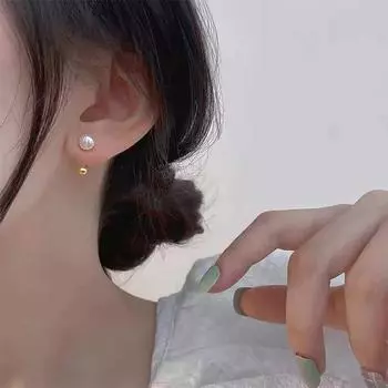 1 пара винтажных элегантных изысканных жемчужных сережек для женщин и девочек, легкие роскошные серьги для темперамента, ювелирные аксессуары, подарки золотой