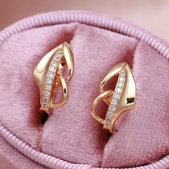 1 пара винтажных элегантных модных серег золотого цвета с цирконием, полые глянцевые серьги-кольца для вечеринок, свадебные блестящие ювелирные изделия золотой