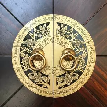 1 пара винтажных латунных ручек-защелок, ручки для шкафов, добавят нотку элегантности дверцам вашего шкафа 8cm/3.14in