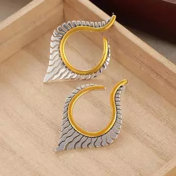 1 пара винтажных медных сережек в стиле бохо серебряный