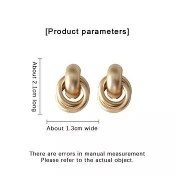 1 пара винтажных модных уникальных элегантных маленьких кружков с подвеской, матовые металлические серьги, женские ювелирные изделия, подарок на вечеринку премиум-класса One Size