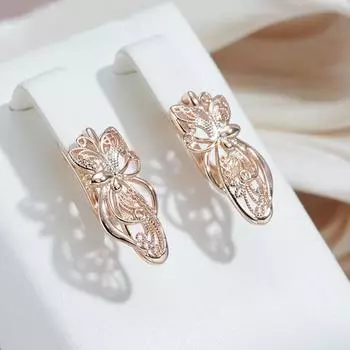 1 пара винтажных серег-бабочек для женщин золотого цвета, роскошные элегантные свадебные модные ювелирные изделия, подарки золотистый