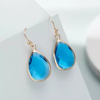 1 пара винтажных серег в форме капли воды с синими кристаллами для женщин, элегантные серьги для свадьбы, вечеринки, ювелирные изделия, подарки синий
