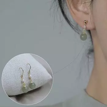 1 пара винтажных сережек для женщин, изысканные серьги из имитации халцедона