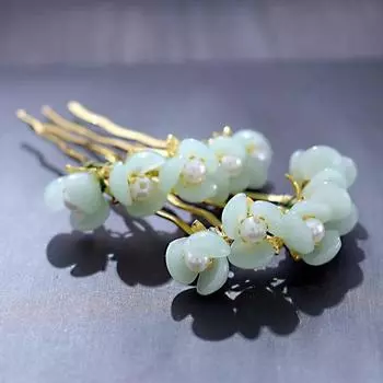 1 пара винтажных заколок для волос, глазурованная цветочная тиара, китайские аксессуары для волос в стиле ханьфу, в форме лотоса, U-образные заколки для волос, ретро-головные уборы в стиле ханьфу A13