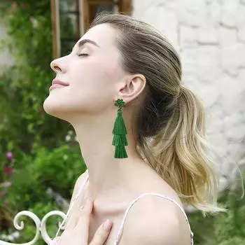 1 пара висячих серег, индивидуальные геометрические бусины, привлекательные, износостойкие, создают праздничную атмосферу, портативные женские туфли