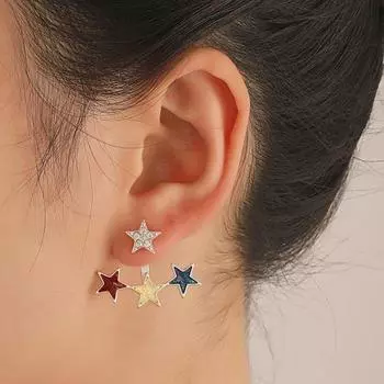 1 пара висячих сережек, разные стили, геометрический узор, винтажный, неаллергенный, безболезненный при ношении, украшение, гипоаллергенный, красный R