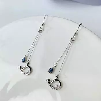 1 пара висячих сережек с китовым кубом и цирконием, ювелирные изделия, серьги с кисточками в корейском стиле для свадьбы