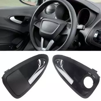 1 пара внутренних дверных ручек, прочная гальваническая внутренняя дверная ручка 6J1837113A 6J1837114A для SEAT-Ibiza