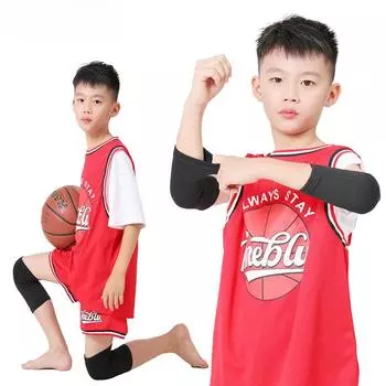 1 пара вязаных детских бандажей на локоть/колено, бамбуковый угольный детский бандаж на коленную чашечку, поддержка футбола, волейбола, занятий спортом на открытом воздухе S