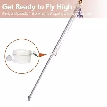 1 пара вращающихся монтажных колец для флага, комплект, защита от обматывания, втулка, зажим, крепление, 1 дюйм