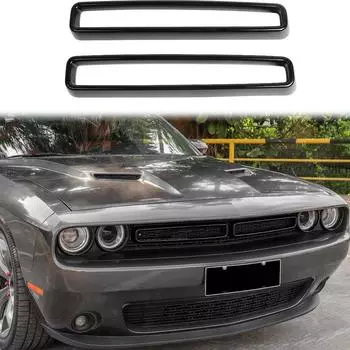 1 пара вставок для передней решетки, отделка рамы, аксессуары для стайлинга автомобиля, неразрушающая установка красный