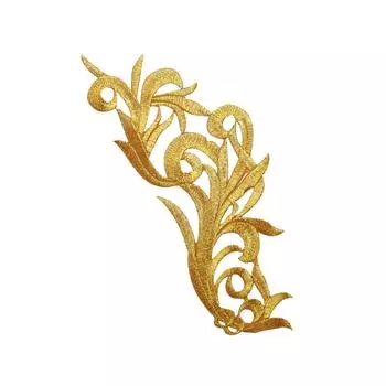 1 пара вышитых аппликаций кружевная ткань термонаклейка нашивка золото свадебное платье декор своими руками ремесла