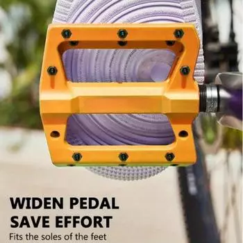 1 пара высокопрочных нейлоновых герметичных подшипников, легкая нескользящая педаль MTB, плоская велосипедная педаль, аксессуары для велосипеда BMX чёрный