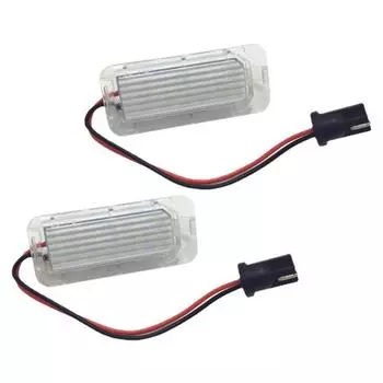 1 пара ксеноново-белых полностью светодиодных ламп освещения номерного знака в сборе для Focus 5D Mondeo Fiseta, лампа номерного знака 6500K CAN-bus 12 В