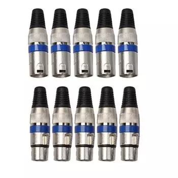 1 пара XLR 3-контактный разъем для микрофона, аудиокабель для микрофона, разъем-адаптер