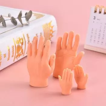 1 пара забавных массажных перчаток на мизинец для кошек, искусственная человеческая рука для кошек, котят, кошек L