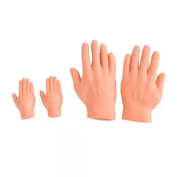 1 пара забавных массажных перчаток на мизинец для кошек, искусственная человеческая рука для кошек, котят, кошек 3.5cm