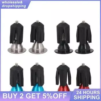 1 пара заглушек для руля велосипеда из алюминиевого сплава, 4 цвета, заглушка для руля велосипеда, ручки для руля, заглушка для руля, аксессуары для велосипеда белый