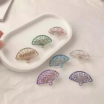 1 пара заколок для волос небольшого размера, аксессуары для прически, винтажная элегантная заколка для волос, веер, китайские декоративные челки, боковые заколки для волос, головные уборы зелёный