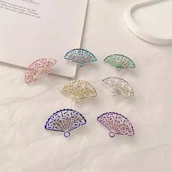 1 пара заколок для волос небольшого размера, аксессуары для прически, винтажная элегантная заколка для волос, веер, китайские декоративные челки, боковые заколки для волос, головные уборы зелёный