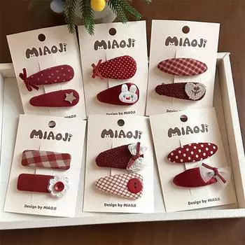 1 пара заколок для волос с бантом, милая симпатичная заколка для волос для женщин и девочек, универсальная заколка для волос с челкой, изысканные аксессуары для волос, подарки