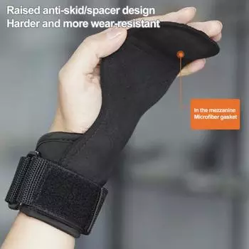 1 пара замшевых ремней из микрофибры для тяжелой атлетики. Регулируемые бинты для запястий. Подушка для запястья с 2 противоскользящими подушечками. Прочные подъемные перчатки. L