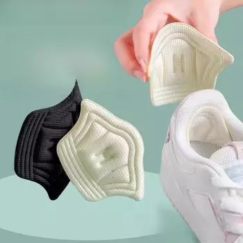 1 пара заплаток на пятку кроссовок Изменение размера обуви на меньший Заполните один размер Вставные подушечки для пятки обуви Износостойкая стелька Защищает пятки 5MM чёрный