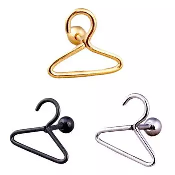 1 пара заполненных забавных серег-вешалок ручной работы, причудливые игривые причудливые серьги-каффы, стерлинговые ювелирные изделия чёрный