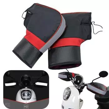 1 пара, защитные муфты на руль мотоцикла, скутер, толстая теплая ручка, муфта, непромокаемые зимние теплые перчатки