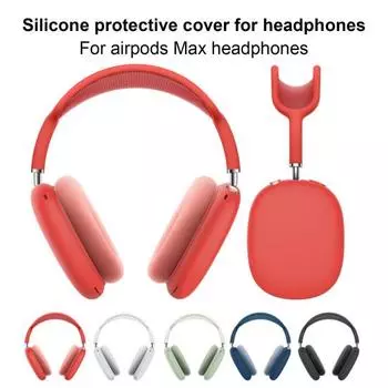 1 пара защитных чехлов для наушников с защитой от царапин и падения для AirPods Max чёрный