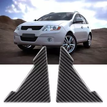 1 пара защитных накладок на края дверей автомобиля, самоклеящаяся наклейка на бампер, защитная наклейка из углеродного волокна чёрный
