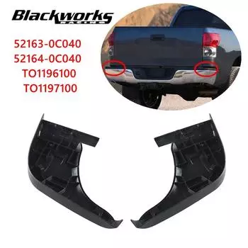 1 пара защитных накладок на задний бампер для Toyota Tundra 07-13, замена TO1196100/TO1197100 52163-0C040/52164-0C040 чёрный
