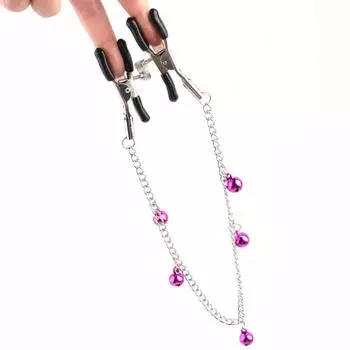 1 пара зажимов для груди, привлекательный металлический зажим для сосков с колокольчиком для взрослых мужчин и женщин Dark khaki