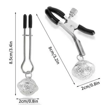 1 пара зажимов для сосков металлический шарик с утяжелителями регулируемые зажимы для груди украшения для тела взрослые секс-игрушки для женщин и пар удовольствие