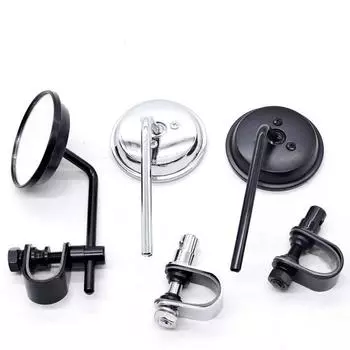 1 пара зеркал заднего вида для мотоцикла, регулируемый угол обзора, круглое выпуклое вспомогательное зеркало заднего вида