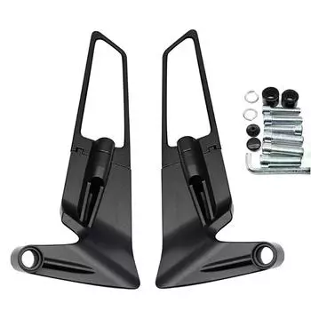 1 пара зеркал заднего вида для мотоцикла с регулируемым углом обзора, алюминиевый сплав, боковое зеркало на руль