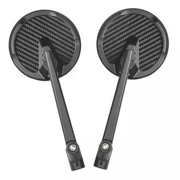 1 пара зеркал заднего вида для мотоциклов, стеклянное зеркало высокой четкости в корпусе из алюминиевого сплава, M8 M10 Oval