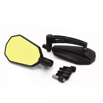 1 пара зеркала заднего вида для мотоцикла, вращающееся основание, крепление на руль, боковое зеркало заднего вида, отражатель, совместимо для C90 чёрный