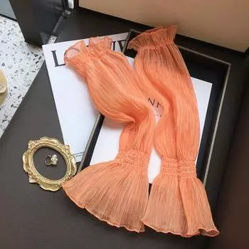 1 пара жемчужных дышащих эластичных безпальцевых брюк для езды на велосипеде, вождения, бега, пляжа, кружева, тюля