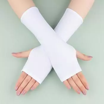 1 пара, женские и мужские летние перчатки с защитой от ультрафиолета и полупальцами, дышащие эластичные перчатки для пеших прогулок, вождения, езды на велосипеде Half Finger чёрный