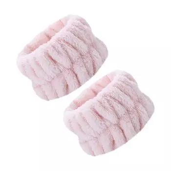 1 пара женских браслетов для йоги, бега и мытья лица, повязка из микрофибры, впитывающая влагу белый