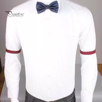 1 пара женских и мужских эластичных повязок на руку, однотонная рубашка с держателем на рукавах, регулируемые манжеты, ленты, аксессуары для одежды молочный белый