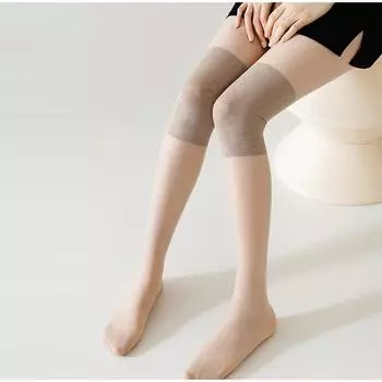 1 пара женских летних чулок выше колена, тонкие, простые, элегантные, дышащие, тонкие, прозрачные, анти-зацепляющиеся носки кофейный